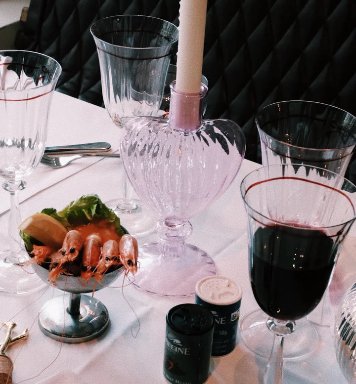 Rose Parfum Candle Holder - Pink