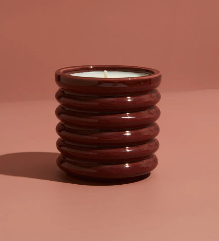 Contemporary Film Burgundy Candle - Floral Botanics