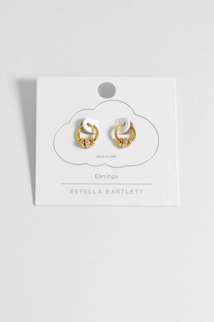 EBE6898G triple disc hoop earrings