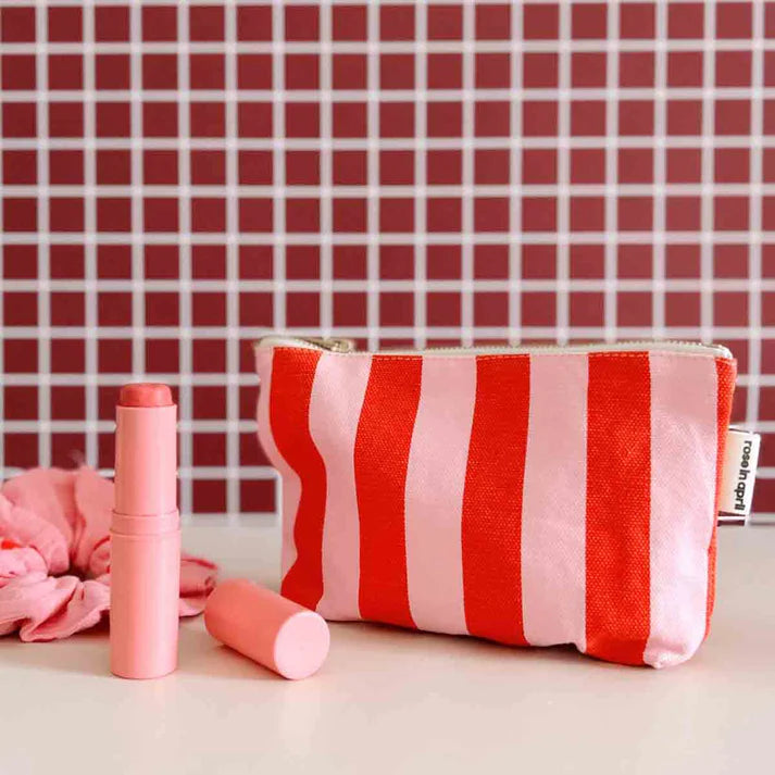 Pouch Sofia Stripes Tomato & Candy