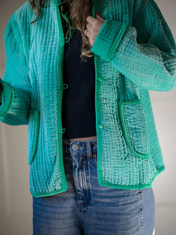 Tinky Velvet Jacket Sea Green