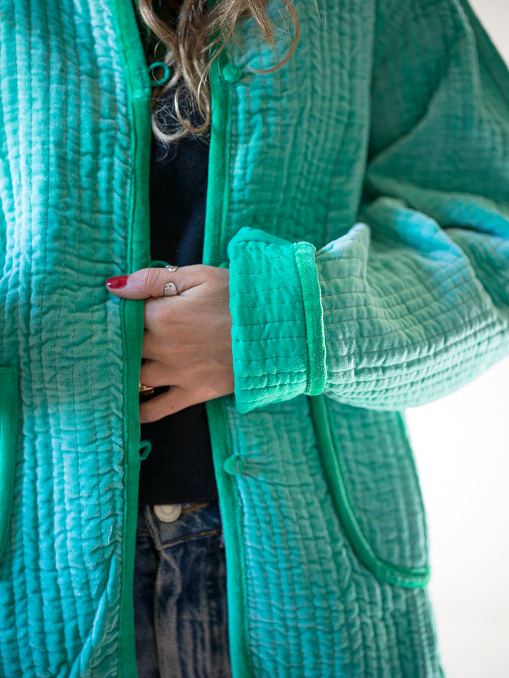 Tinky Velvet Jacket Sea Green