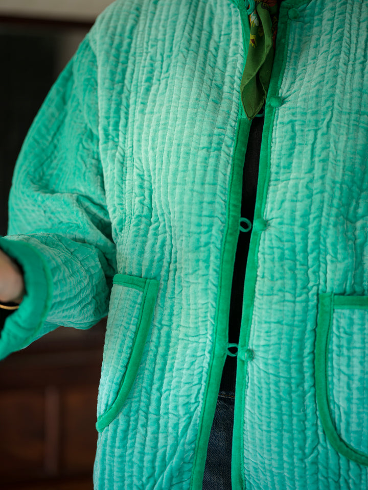 Tinky Velvet Jacket Sea Green