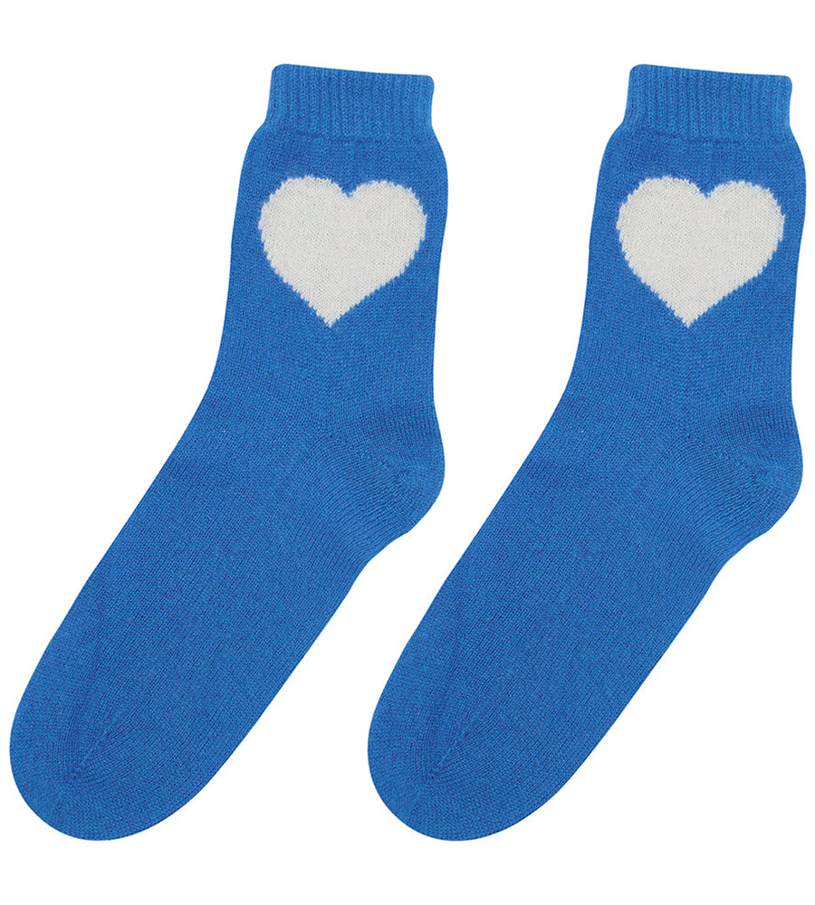 Heart Socks - Sky Cream