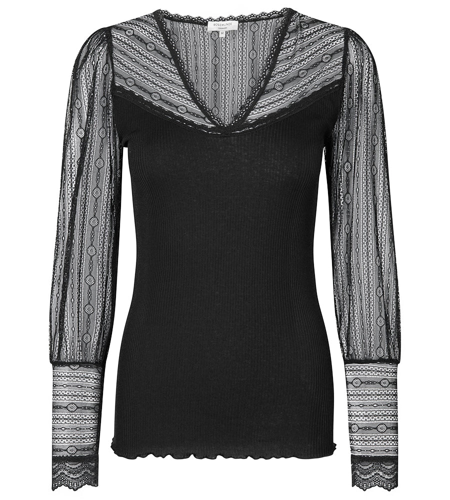 W0280 Beatha Silk T-shirt - Black