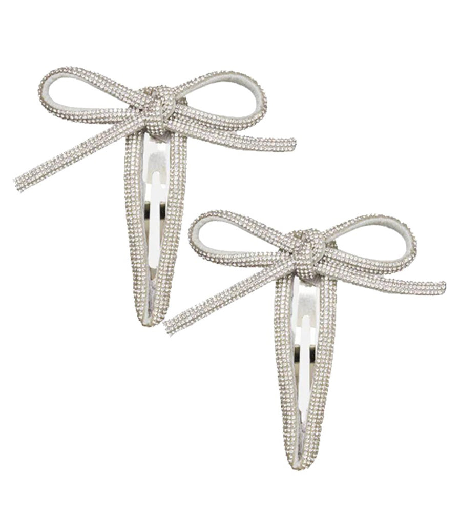 Glim Bow Hair Clip - Silver