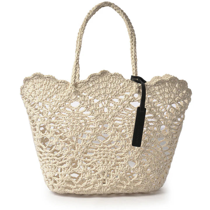 Daisy Crochet Basket - White