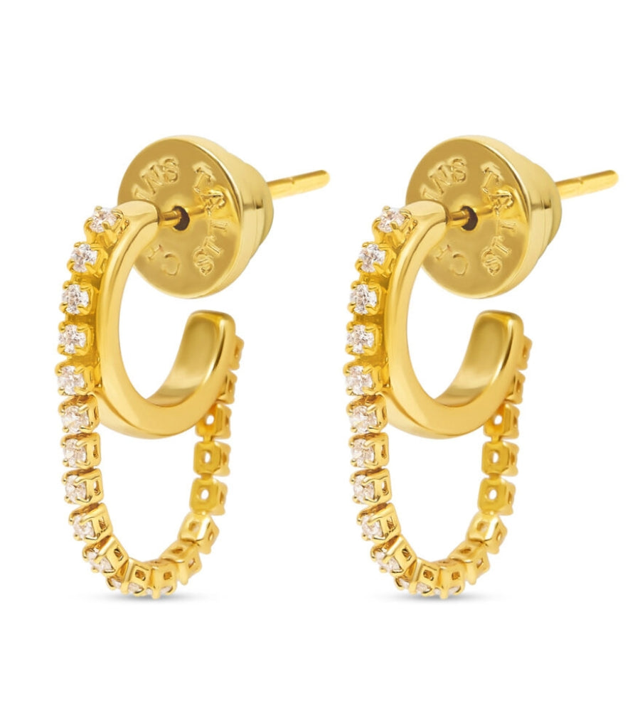 Talis link chain Huggies earrings - short main image 1