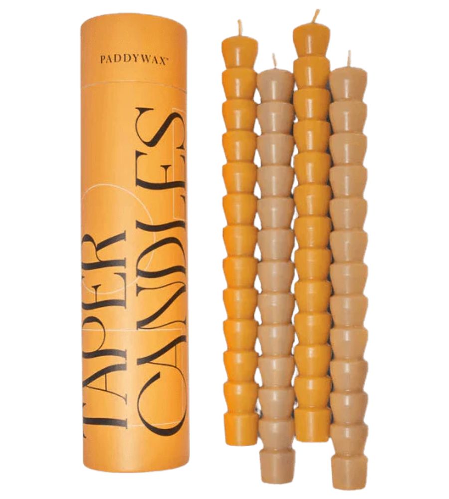 Taper Candle Set - Orange & Peach (pack of 4)