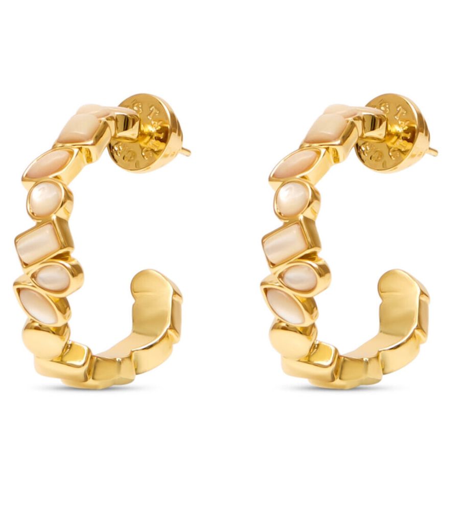Deconstructed Hoops - Mother Of Pearl