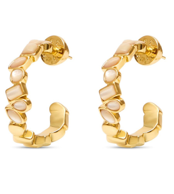 Deconstructed Hoops - Mother Of Pearl
