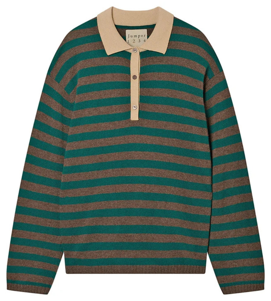 Rugby Shirt - Macaroon, Umber, Petrol