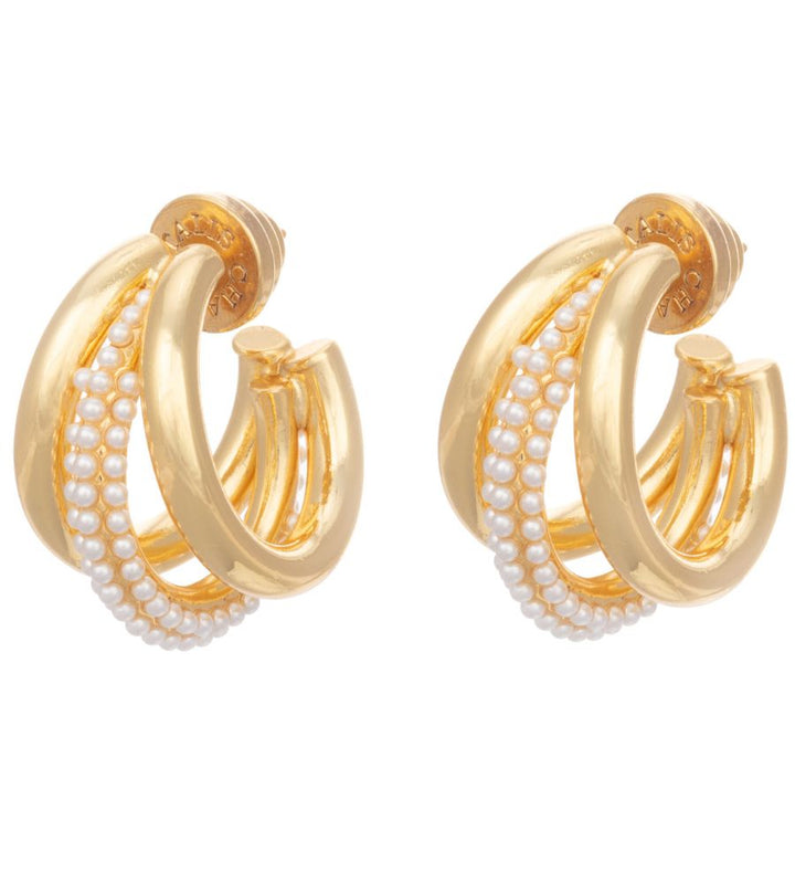 Claw Earrings - Pearl