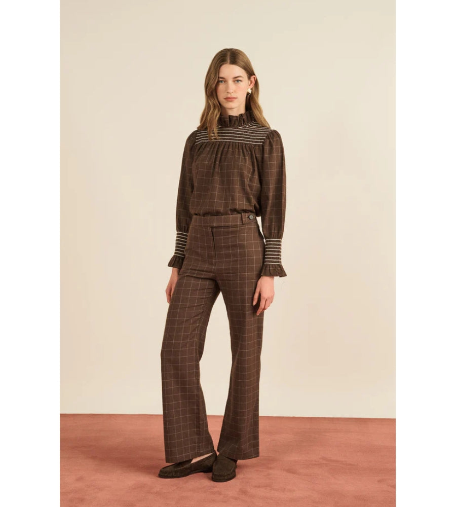 Lilia Shirt - Brown Checks