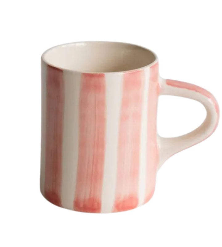 Espresso Cup Candy Stripe - Rose