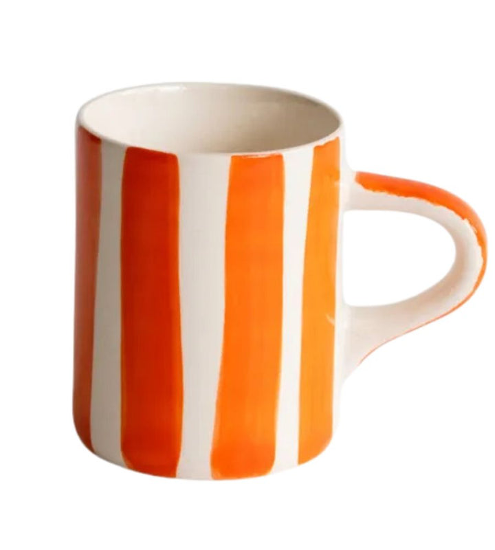 Espresso Cup Candy Stripe - Tangerine