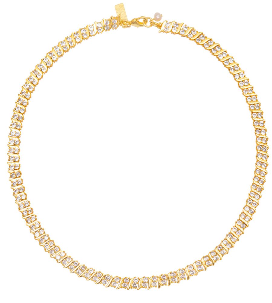 Ridged Tennis Necklace