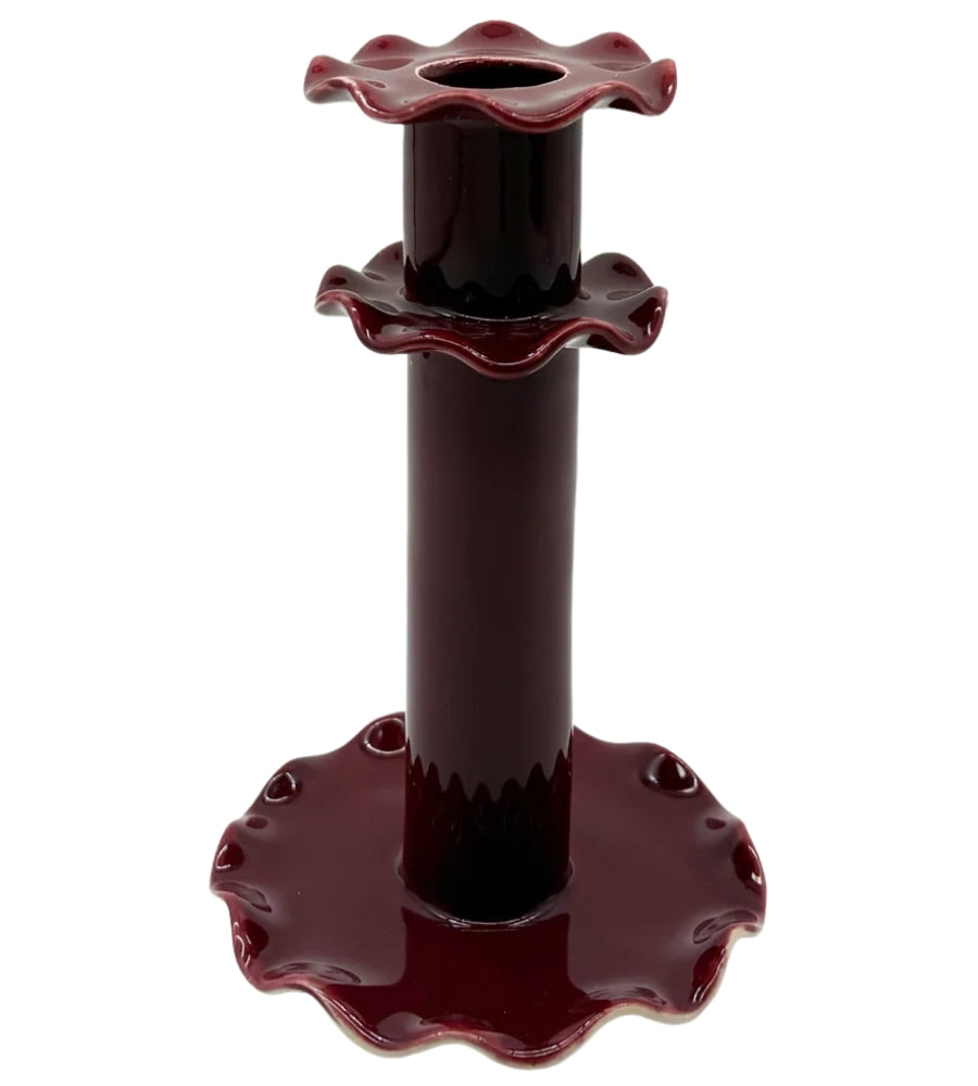 Tall Frill Base - Burgundy