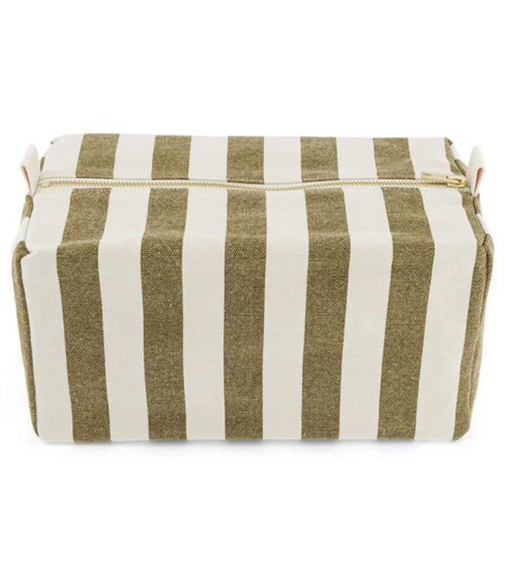 Vic Toiletry Bag Stripes Olive
