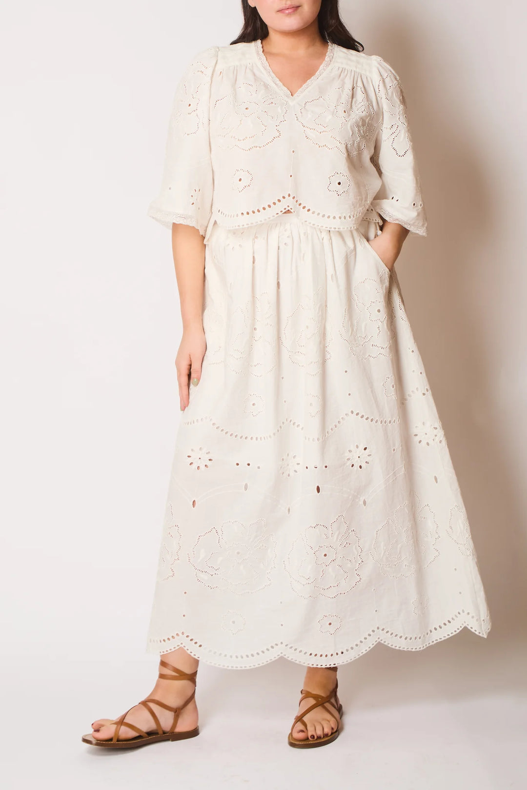 Mabel Top - Vintage White