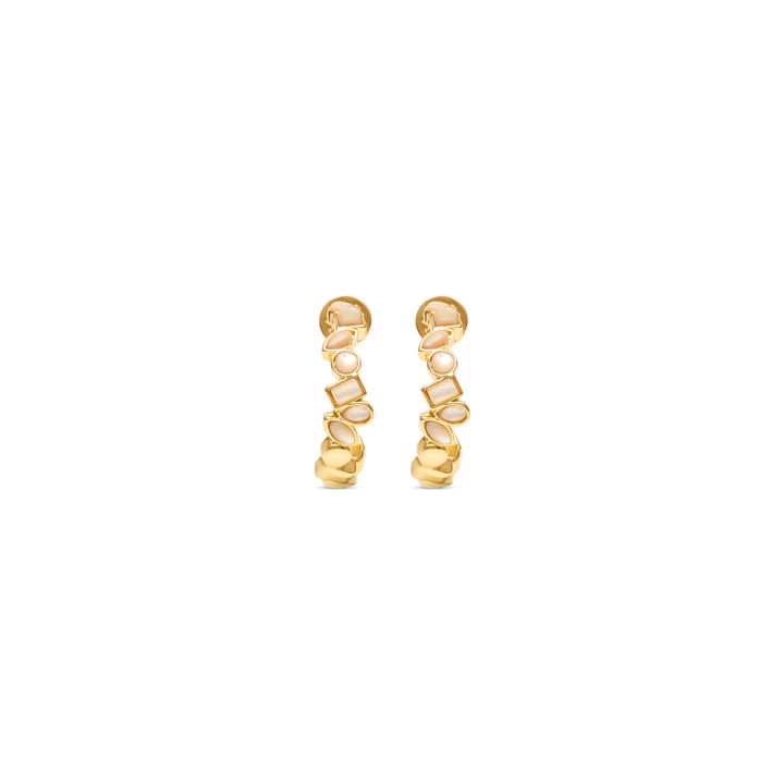 Deconstructed Hoops - Mother Of Pearl