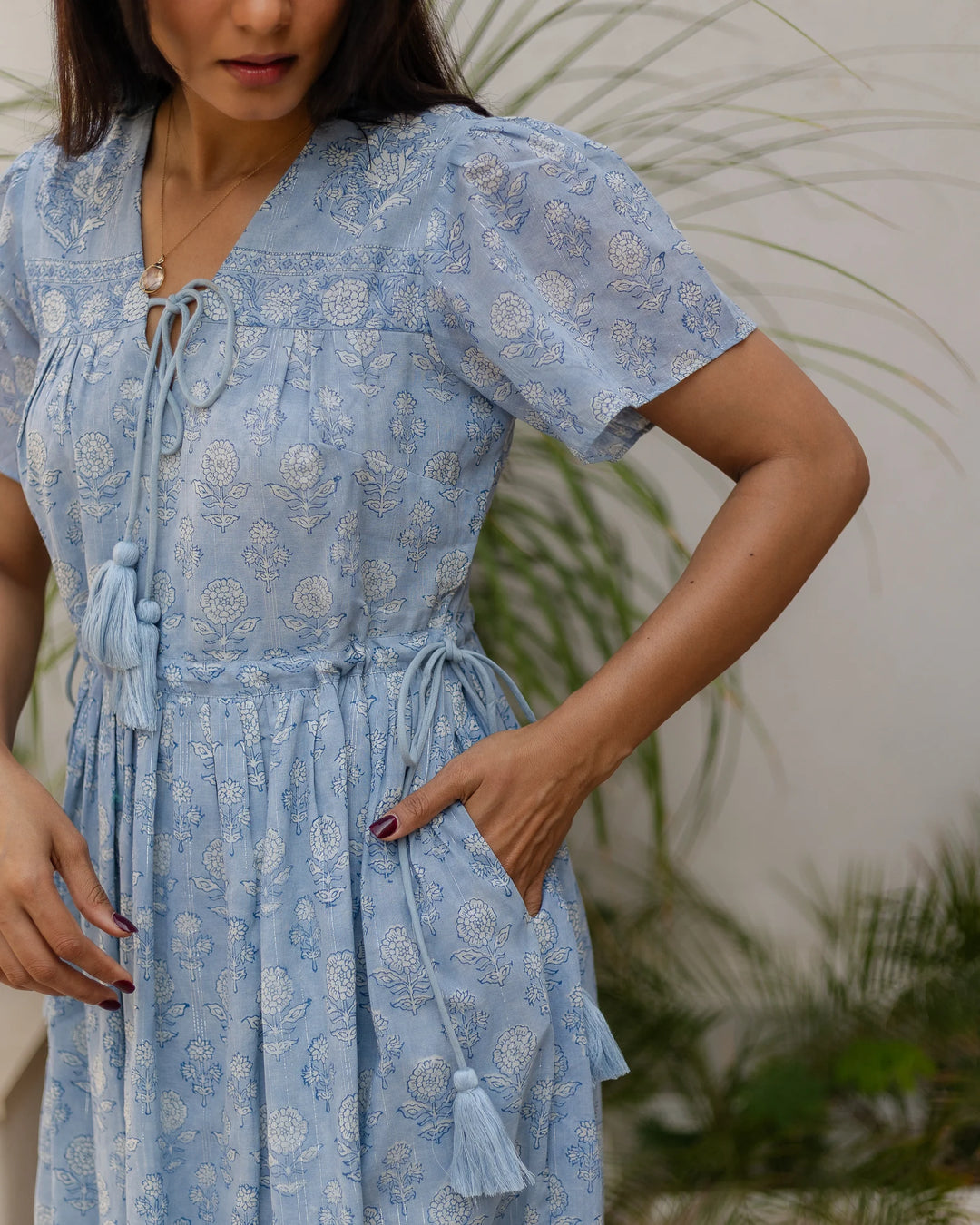 Fifi Midi Dress - Sky Blue