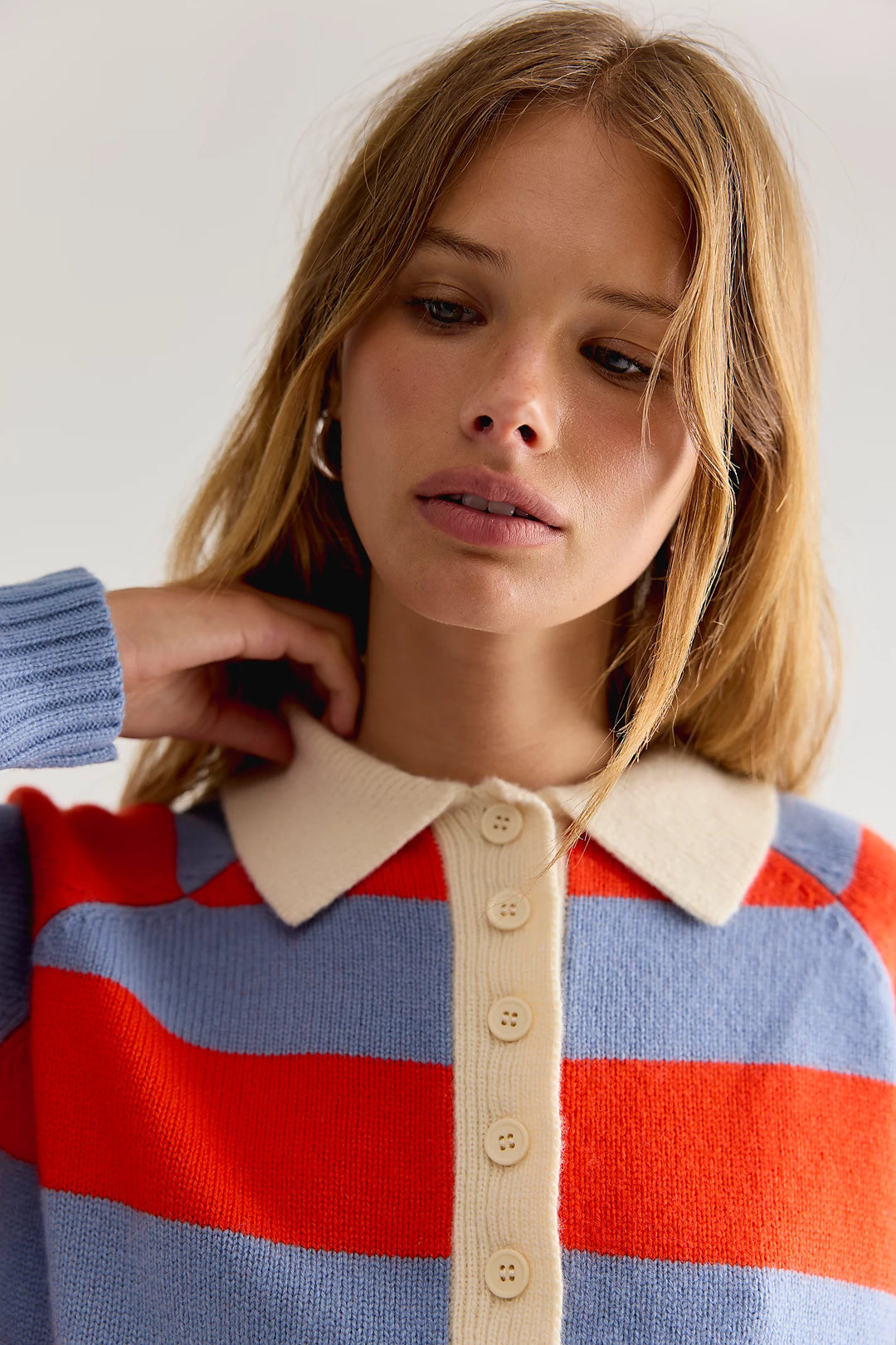 Frank Striped Polo Red Stripe