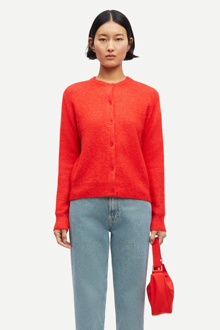 Nor Short Cardigan - Flame Scarlet