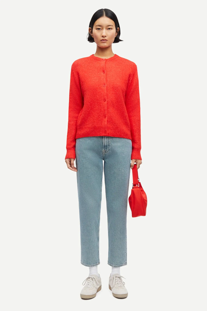Nor Short Cardigan - Flame Scarlet