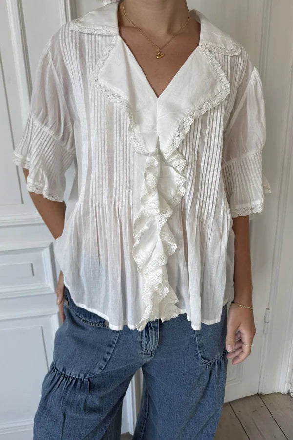 Gail Blouse - Chalk