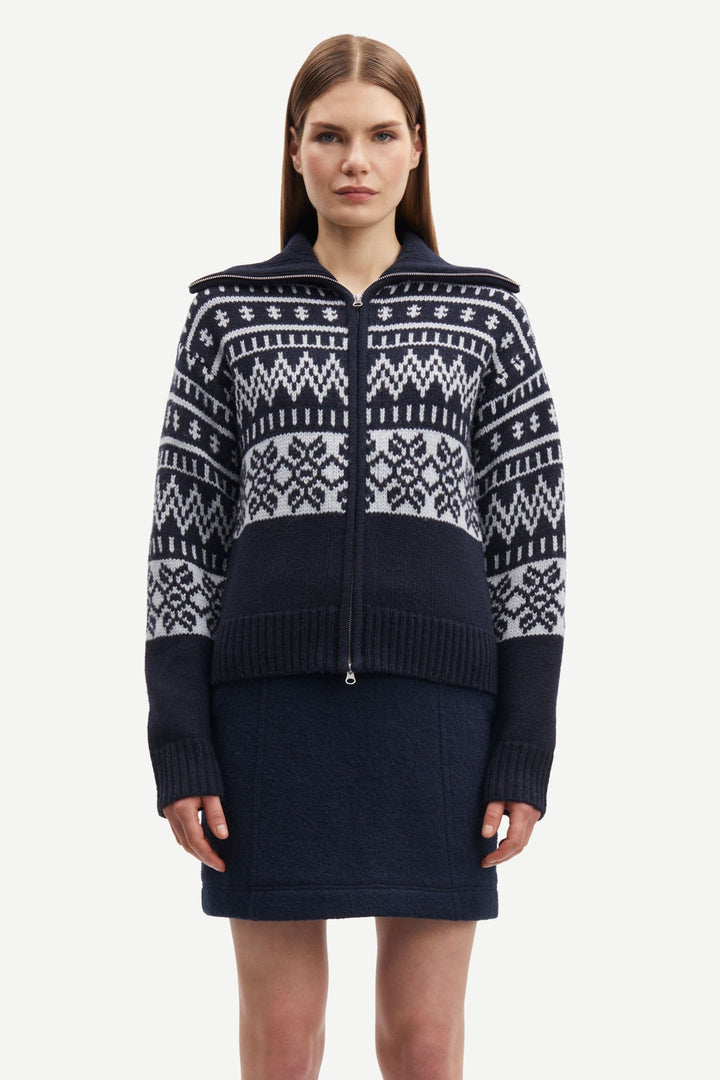 Salouisa Zip Cardigan - Salute Blue