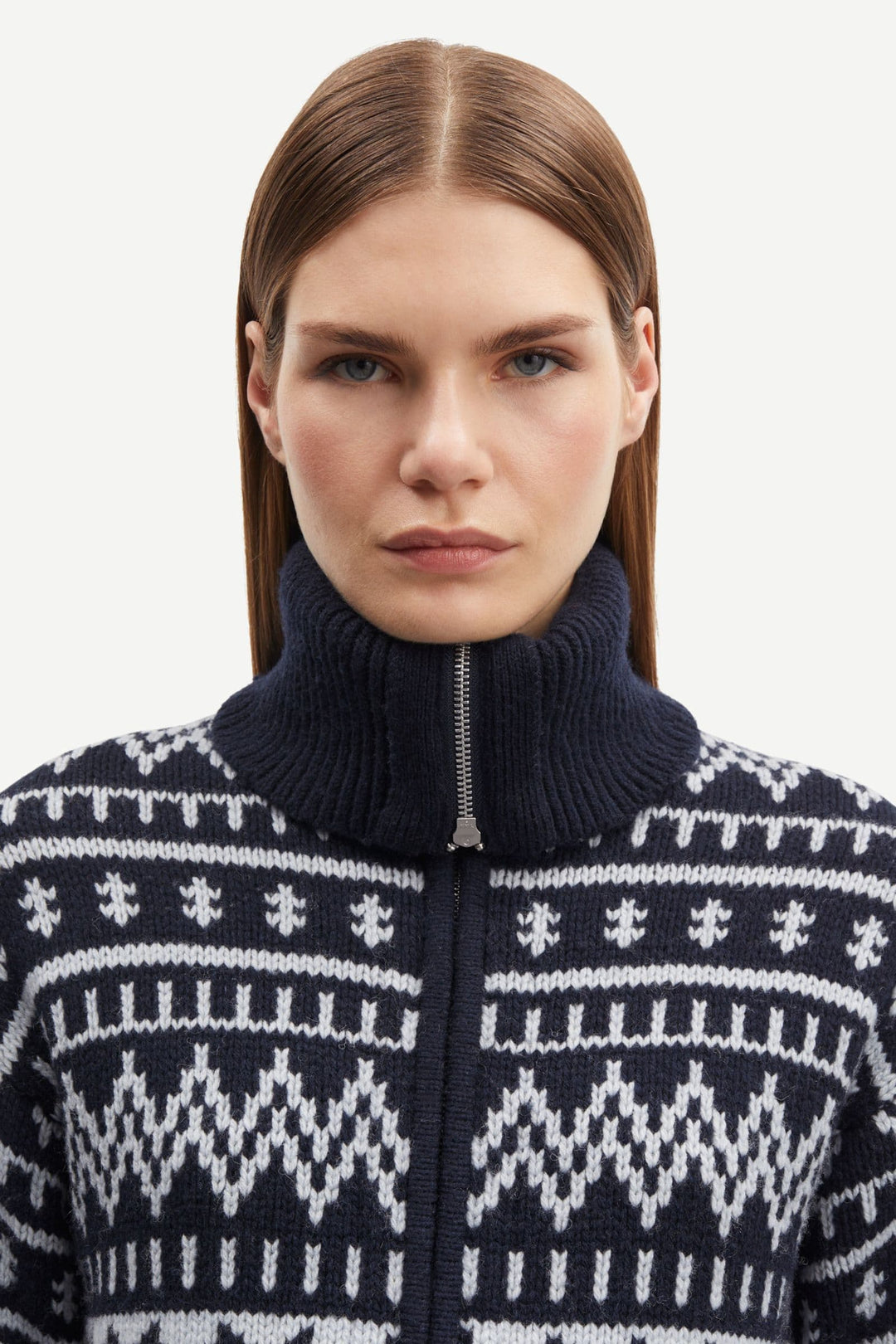 Salouisa Zip Cardigan - Salute Blue