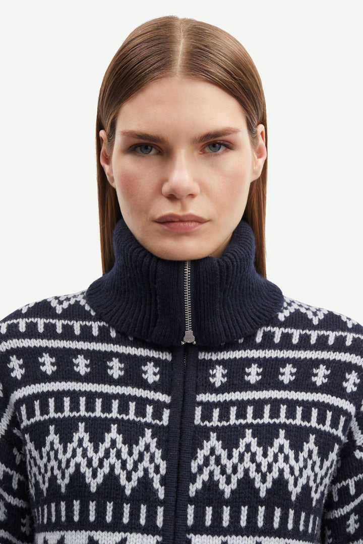 Salouisa Zip Cardigan - Salute Blue