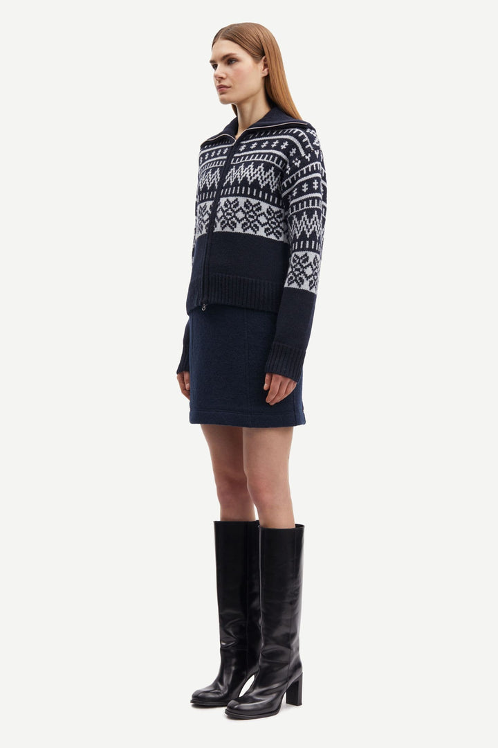 Salouisa Zip Cardigan - Salute Blue