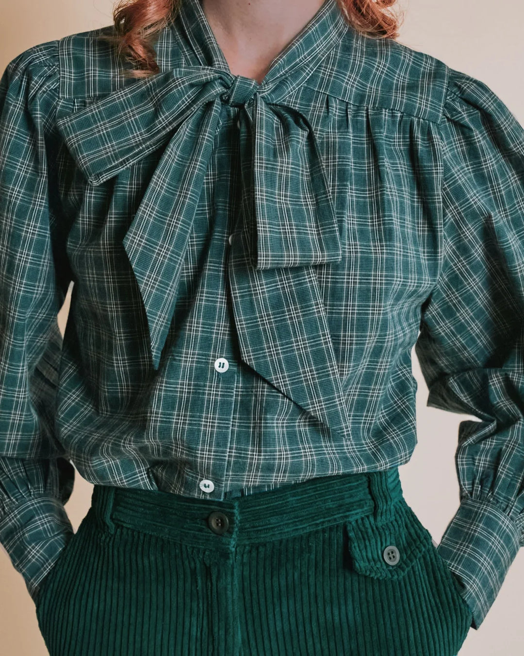 Ediva Blouse - Carreau Foret