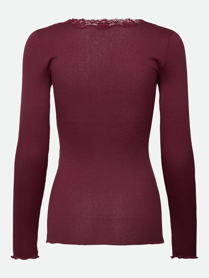 5369 Babette Silk LS U-Neck - Windsor Wine
