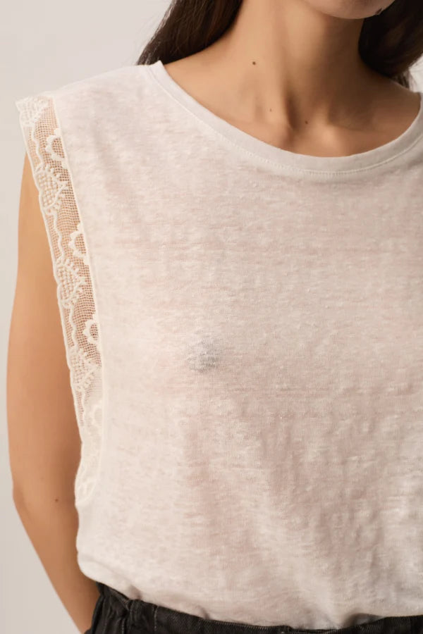 Helena Tank Top - Ecru