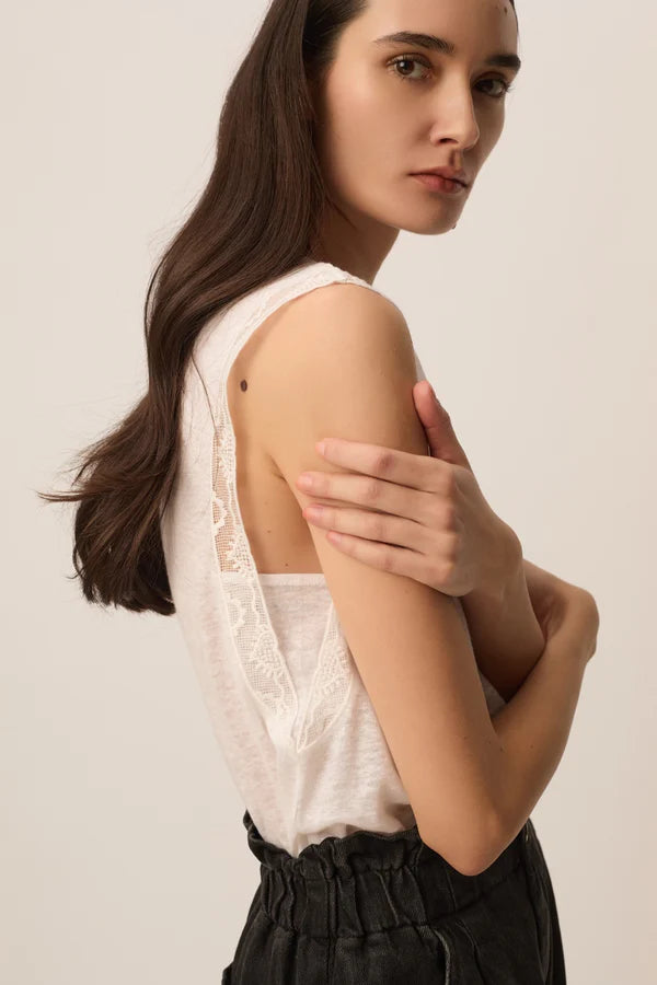 Helena Tank Top - Ecru