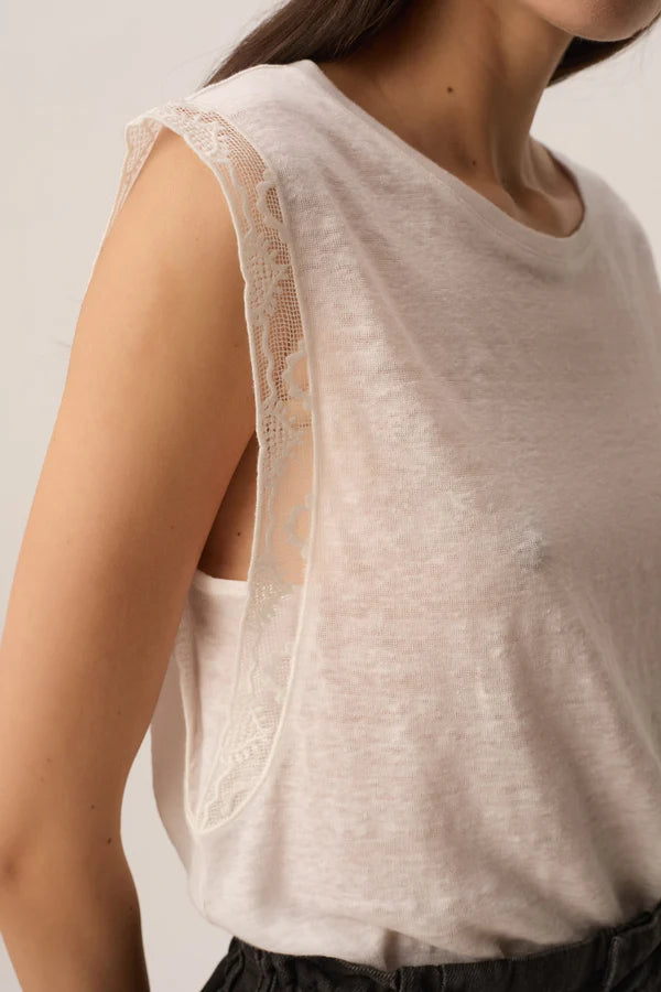 Helena Tank Top - Ecru