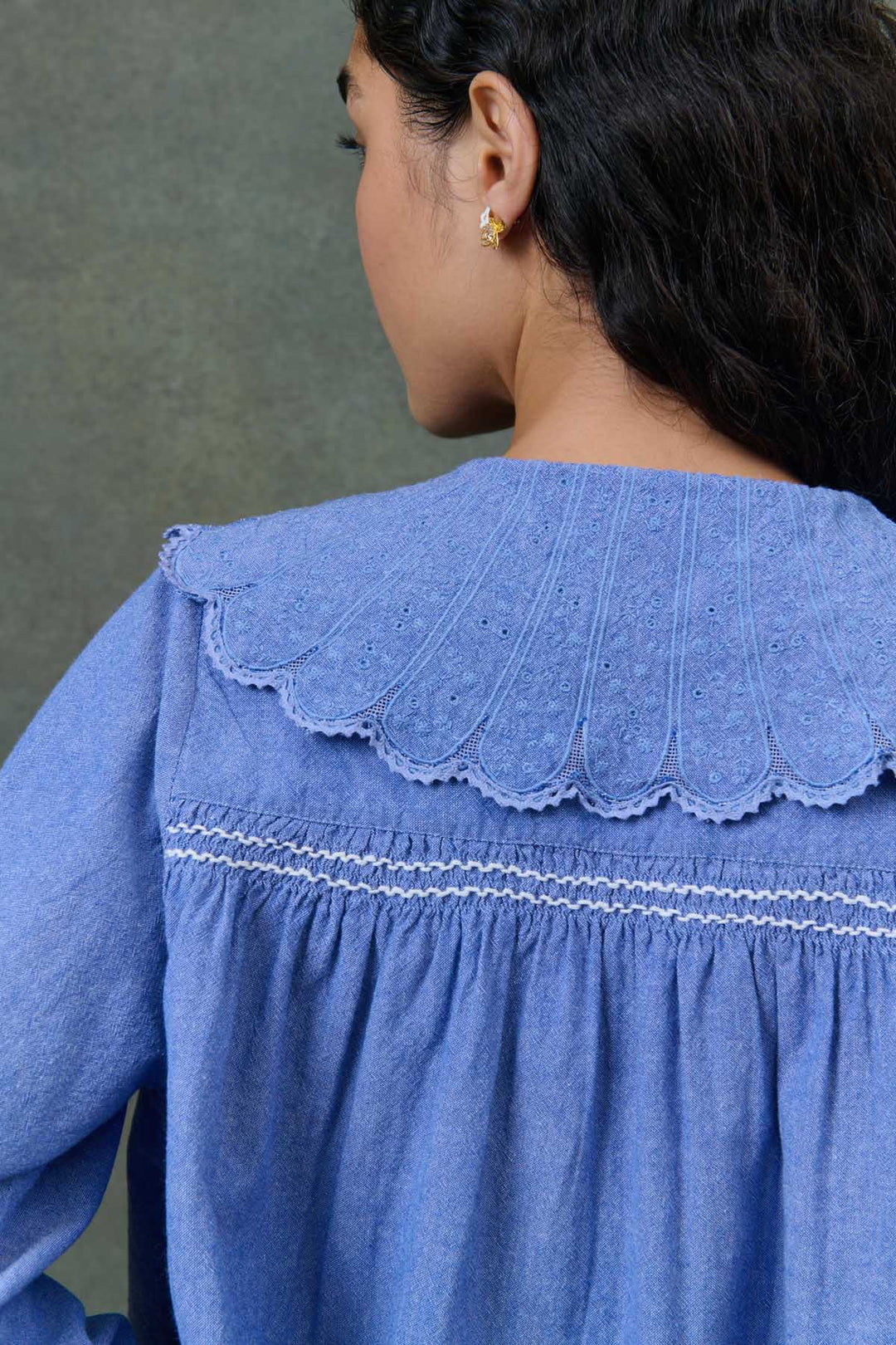 Hyacia Shirt - Blue Chambray