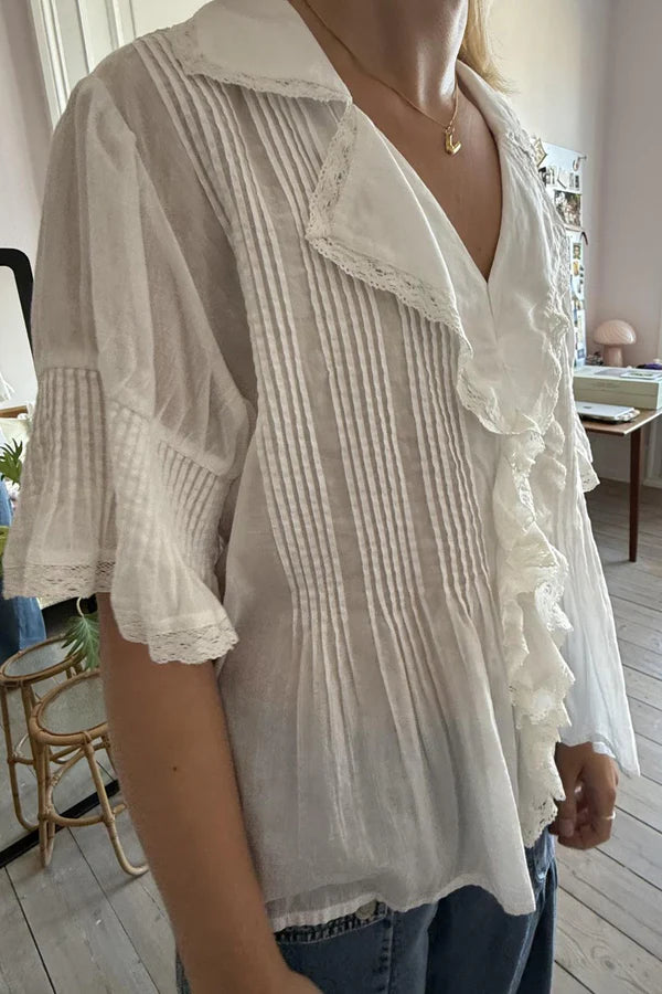 Gail Blouse - Chalk