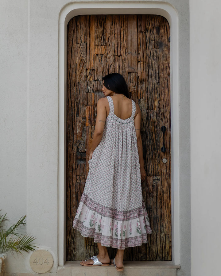 Kaya Maxi Dress - Pink & Sage