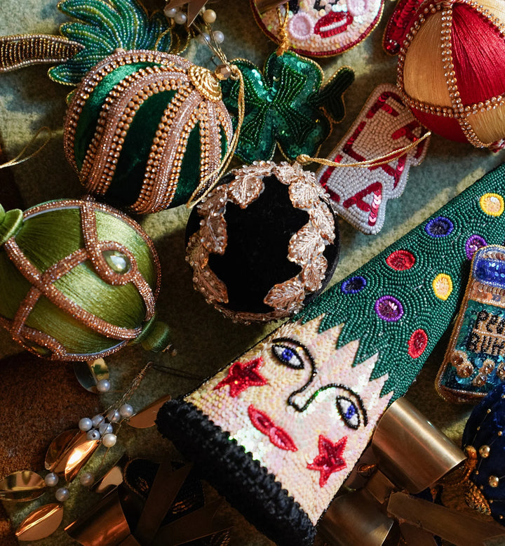 Golden Fern Ornament - Green