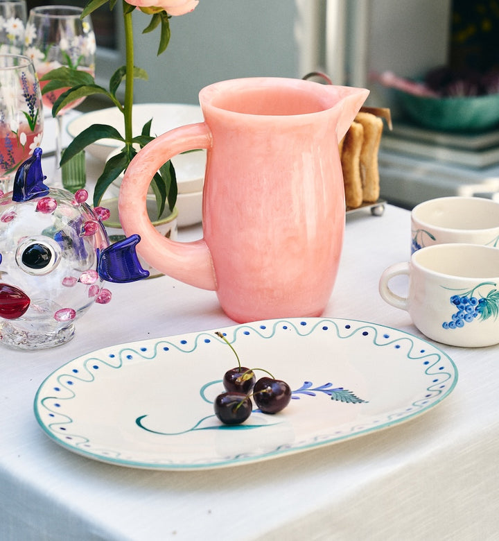 Indigo Flora Serving Platter Multicolour