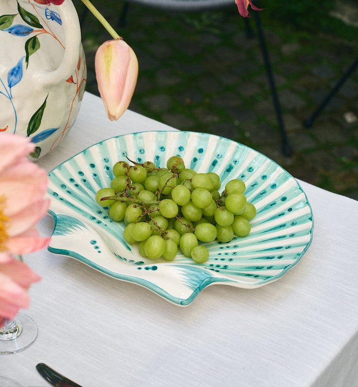 Shell Verde Serving Platter Green