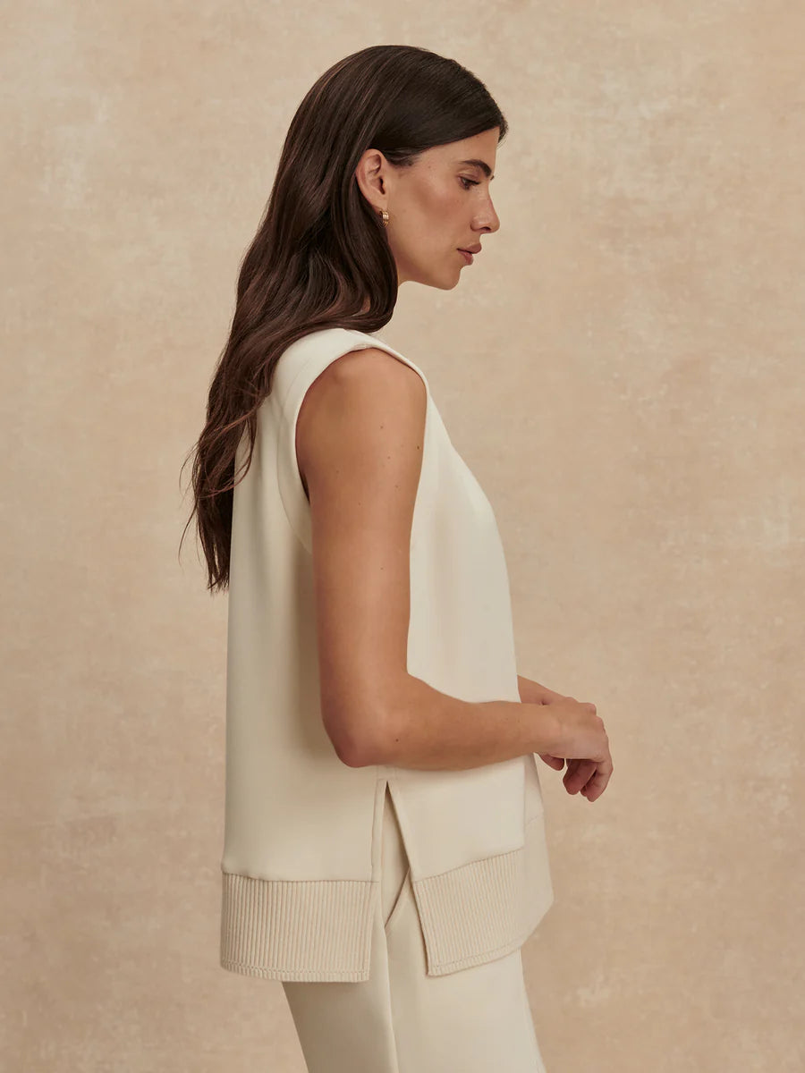Freida V Neck Tank - Pristine