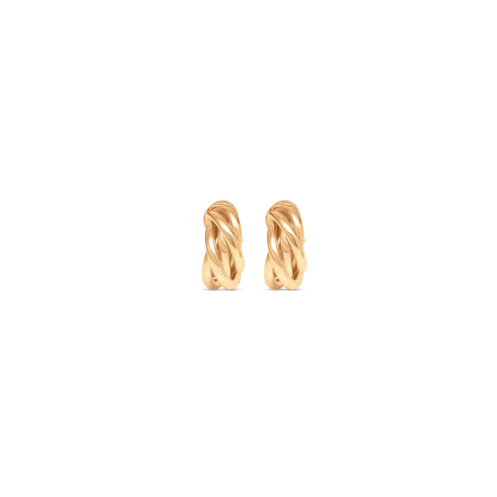 Chunky Twist Hoops - Gold