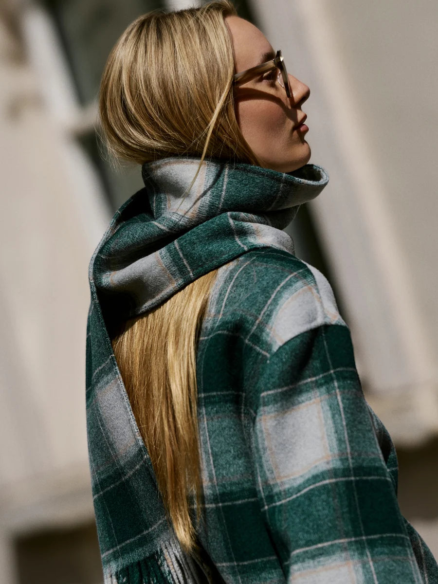Alderton Check Scarf Coat - Ponderosa Pine Check