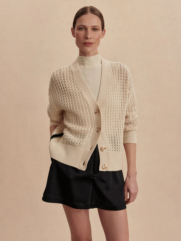 Astell Relaxed Knit Cardigan - Birch
