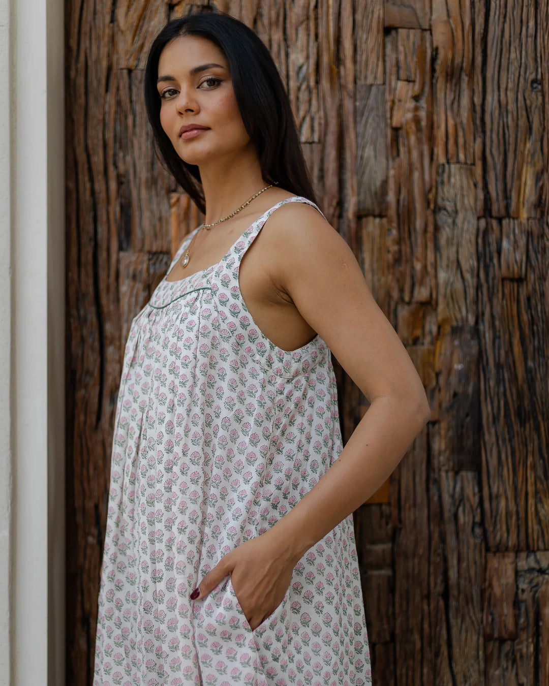 Kaya Maxi Dress - Pink & Sage